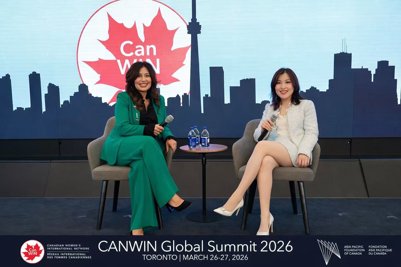 Jessica Hu participating in a leadership discussion at the CanWIN Global Summit 2026 in Toronto
