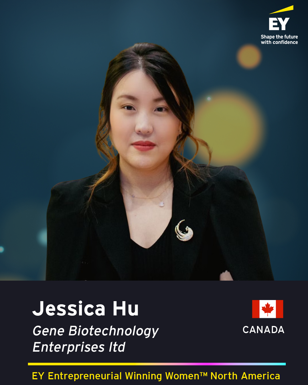 Jessica Hu on the EY Entrepreneurial Winning Women™ North America editorial card